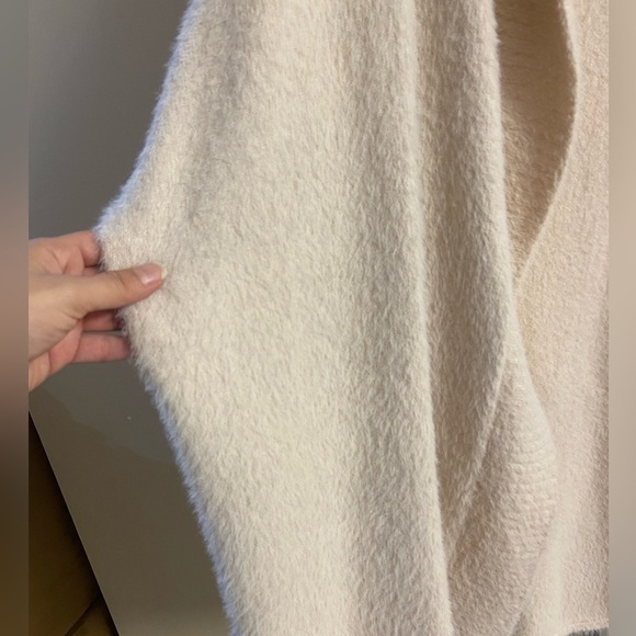 Boston Proper sweater cardigan coatigan ivory open front M/L - Picture 4 of 7